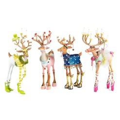 MacKenzie-Childs Holiday|Room Accents<Patience Brewster Dash Away Reindeer Figure Set-B
