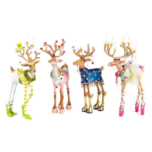 MacKenzie-Childs Holiday|Room Accents<Patience Brewster Dash Away Reindeer Figure Set-B