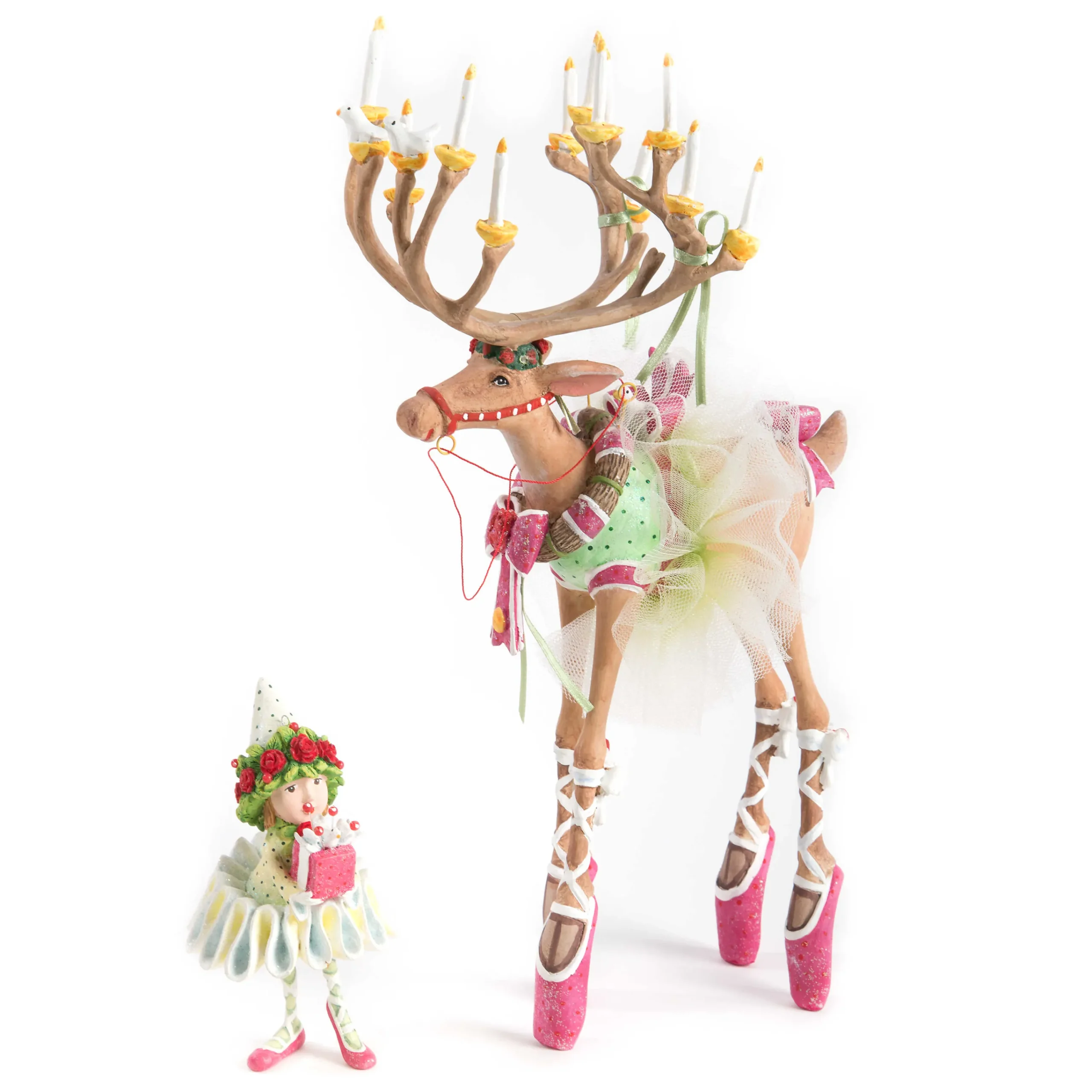 MacKenzie-Childs Holiday<Patience Brewster Dash Away Dancer's Elf Ornament