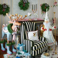 MacKenzie-Childs Holiday|Room Accents<Patience Brewster Dash Away Candlelight Santa Display Figure
