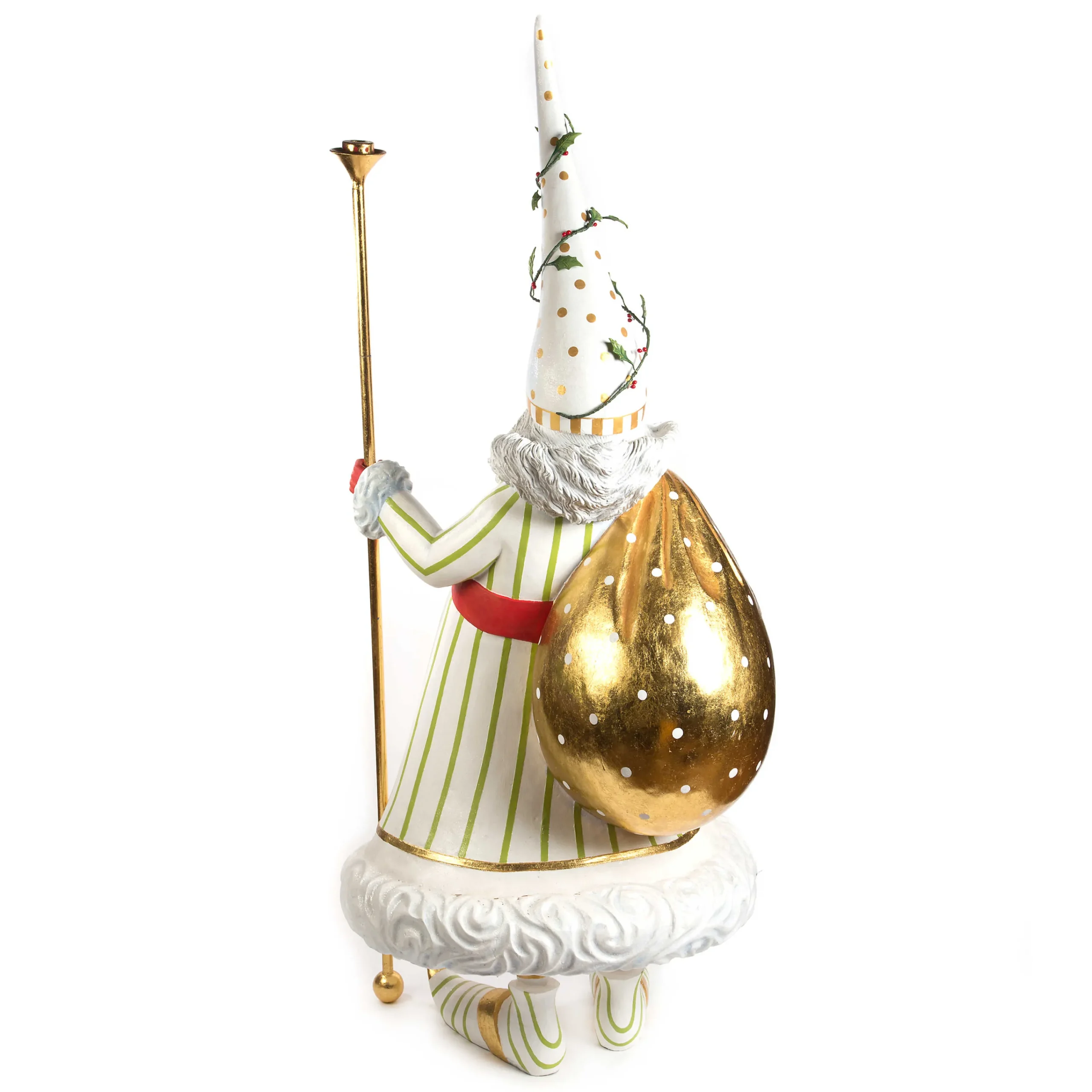 MacKenzie-Childs Holiday|Room Accents<Patience Brewster Dash Away Candlelight Santa Display Figure