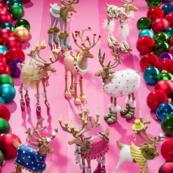 MacKenzie-Childs Holiday|Room Accents<Patience Brewster Dash Away Dancer Reindeer Figure