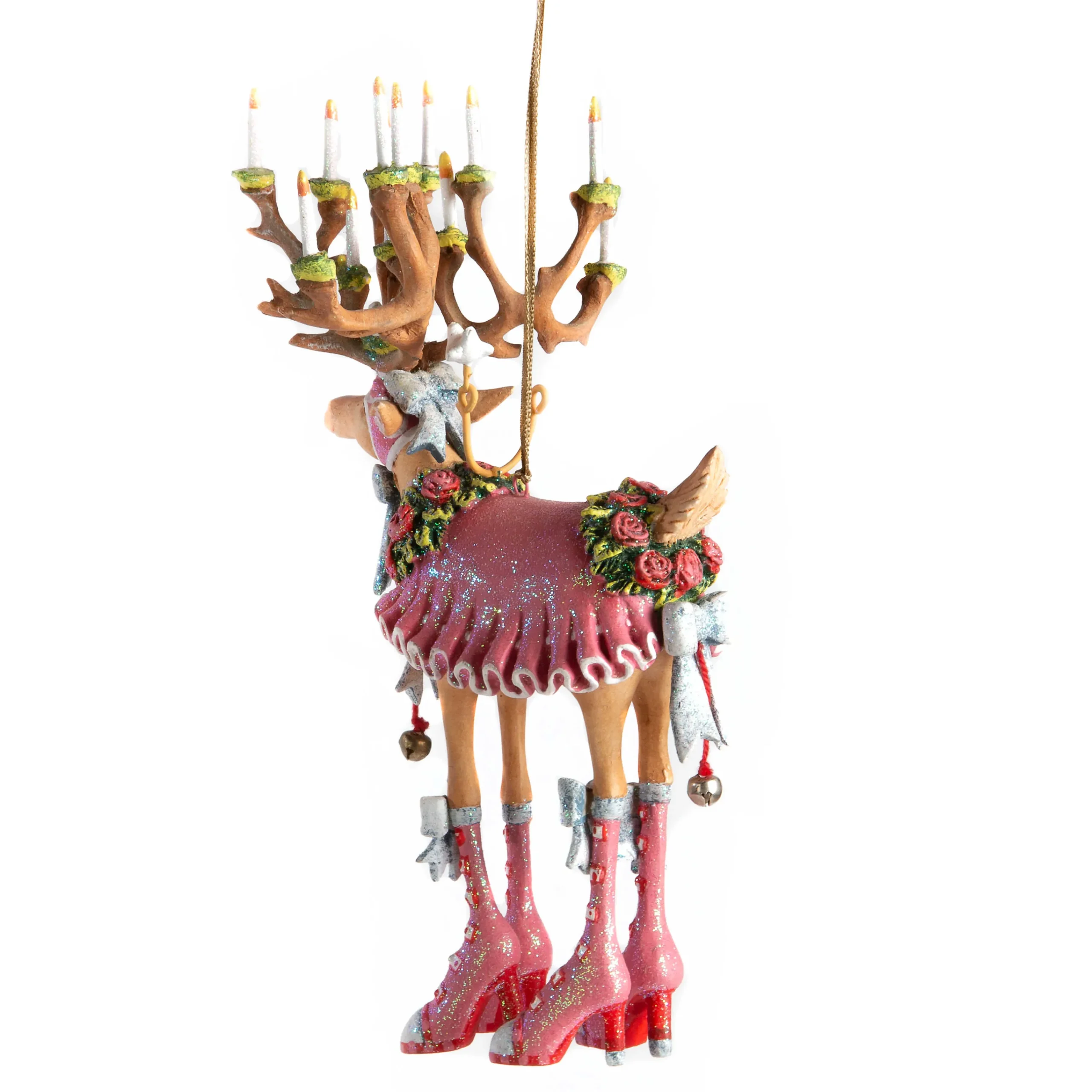 MacKenzie-Childs Holiday<Patience Brewster Dash Away Donna Reindeer Ornament