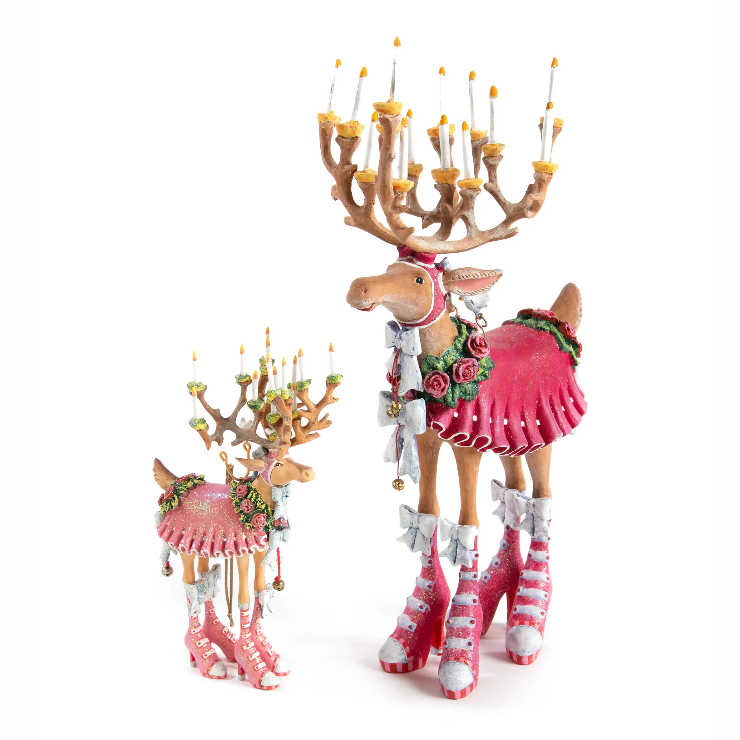 MacKenzie-Childs Holiday<Patience Brewster Dash Away Donna Reindeer Ornament