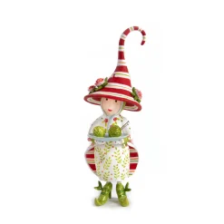 MacKenzie-Childs Holiday<Patience Brewster Dash Away Mrs. Santa's Elf Ornament