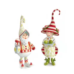 MacKenzie-Childs Holiday<Patience Brewster Dash Away Mrs. Santa's Elf Ornament