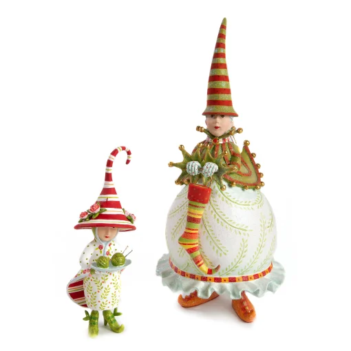 MacKenzie-Childs Holiday<Patience Brewster Dash Away Mrs. Santa's Elf Ornament