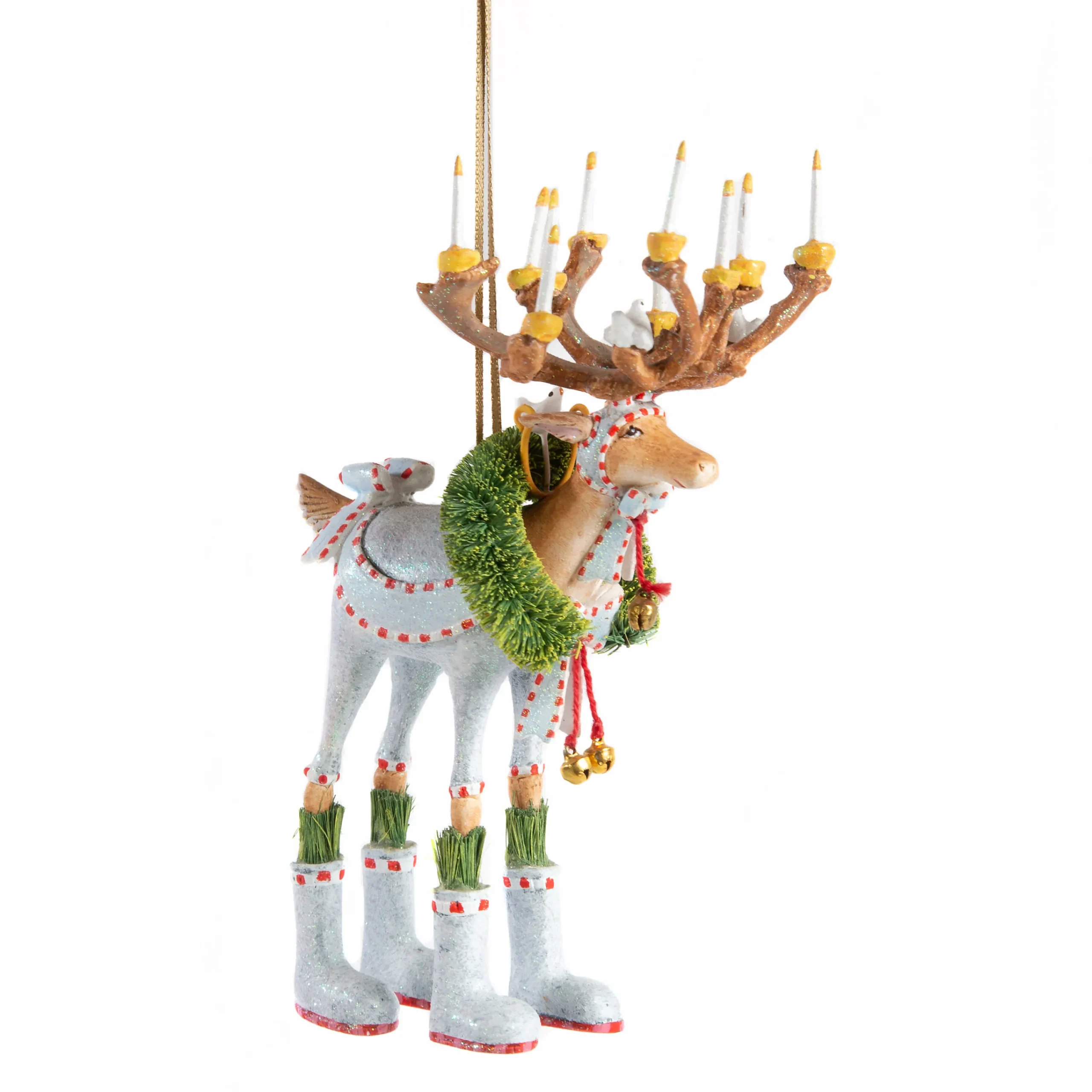 MacKenzie-Childs Holiday<Patience Brewster Dash Away Dasher Reindeer Ornament