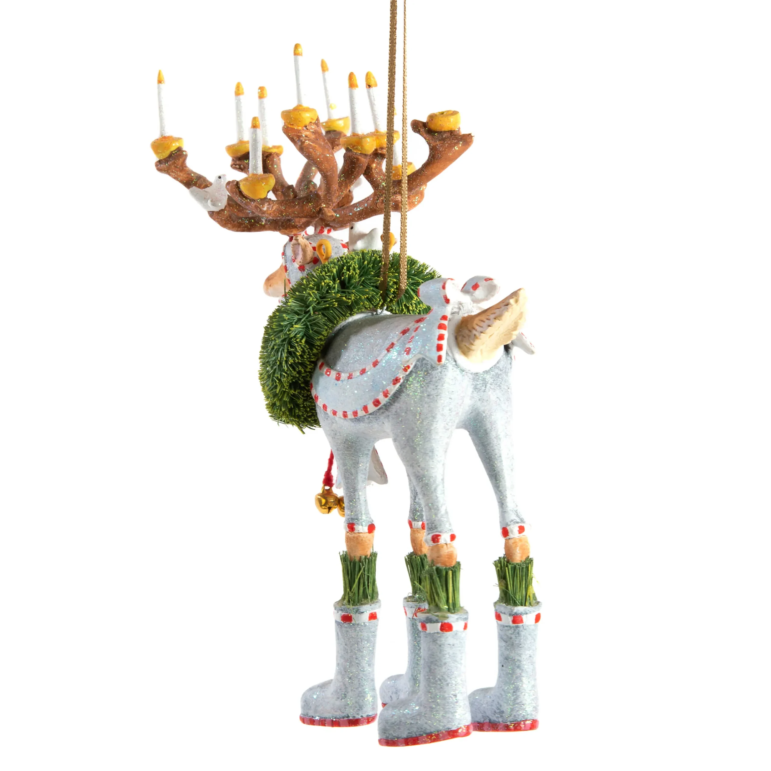 MacKenzie-Childs Holiday<Patience Brewster Dash Away Dasher Reindeer Ornament