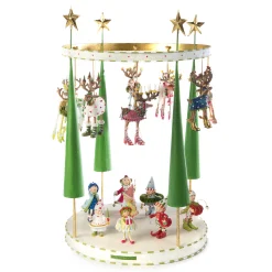 MacKenzie-Childs Holiday<Patience Brewster Dash Away Reindeer Mini Ornament Display