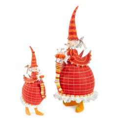 MacKenzie-Childs Holiday<Patience Brewster Dash Away Red Mrs. Santa Ornament