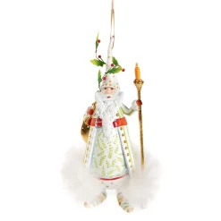 MacKenzie-Childs Holiday<Patience Brewster Dash Away Candlelight Santa Ornament