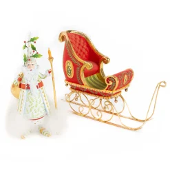 MacKenzie-Childs Holiday<Patience Brewster Dash Away Candlelight Santa Ornament