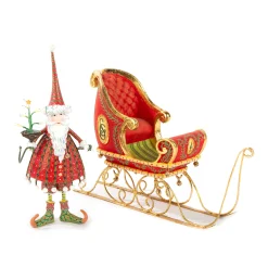 MacKenzie-Childs Holiday<Patience Brewster Dash Away Dashing Santa Ornament