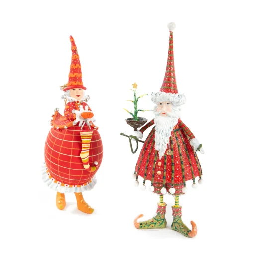 MacKenzie-Childs Holiday<Patience Brewster Dash Away Dashing Santa Ornament