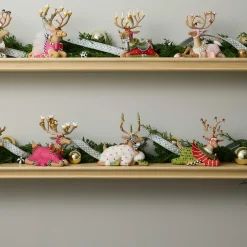 MacKenzie-Childs Holiday|Room Accents<Patience Brewster Dash Away Sitting Blitzen Reindeer Figure