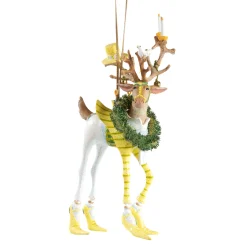 MacKenzie-Childs Holiday<Patience Brewster Dash Away Prancer Reindeer Ornament