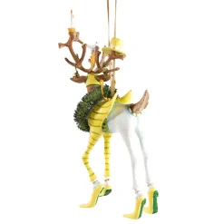 MacKenzie-Childs Holiday<Patience Brewster Dash Away Prancer Reindeer Ornament