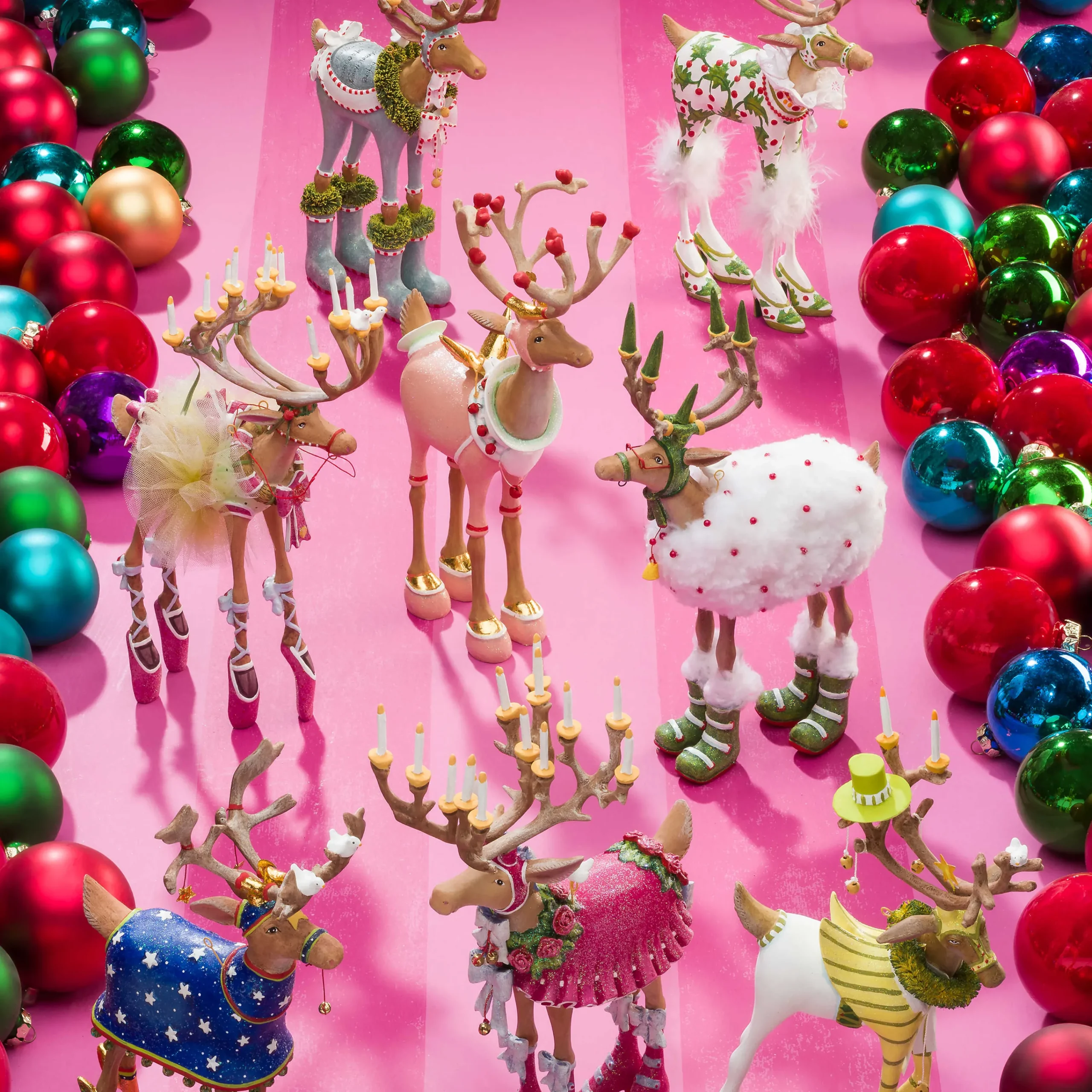 MacKenzie-Childs Holiday|Room Accents<Patience Brewster Dash Away Prancer Reindeer Figure