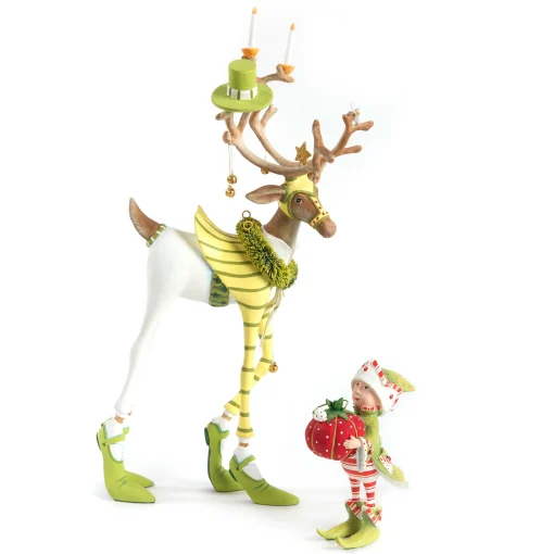 MacKenzie-Childs Holiday|Room Accents<Patience Brewster Dash Away Prancer Reindeer Figure