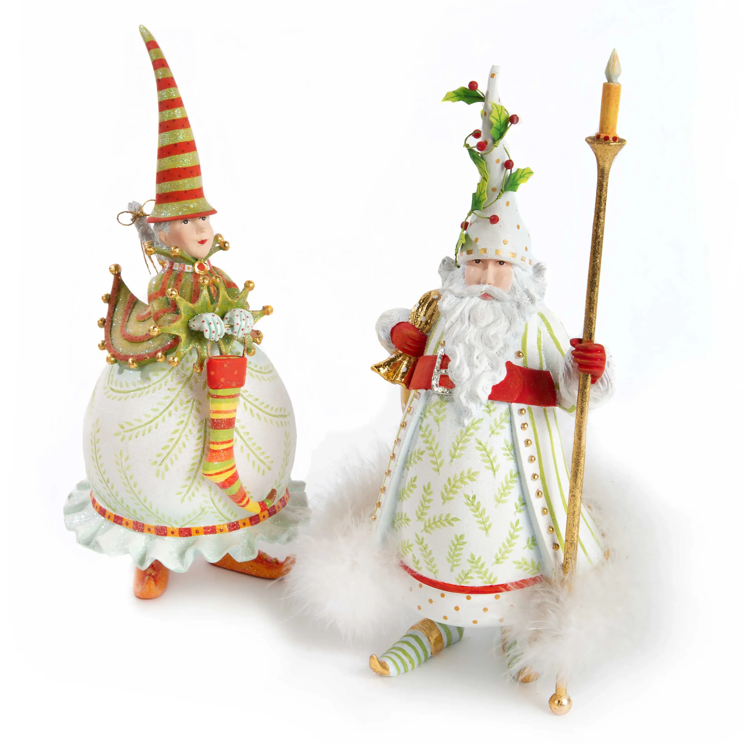 MacKenzie-Childs Holiday|Room Accents<Patience Brewster Dash Away Mrs. Santa Figure