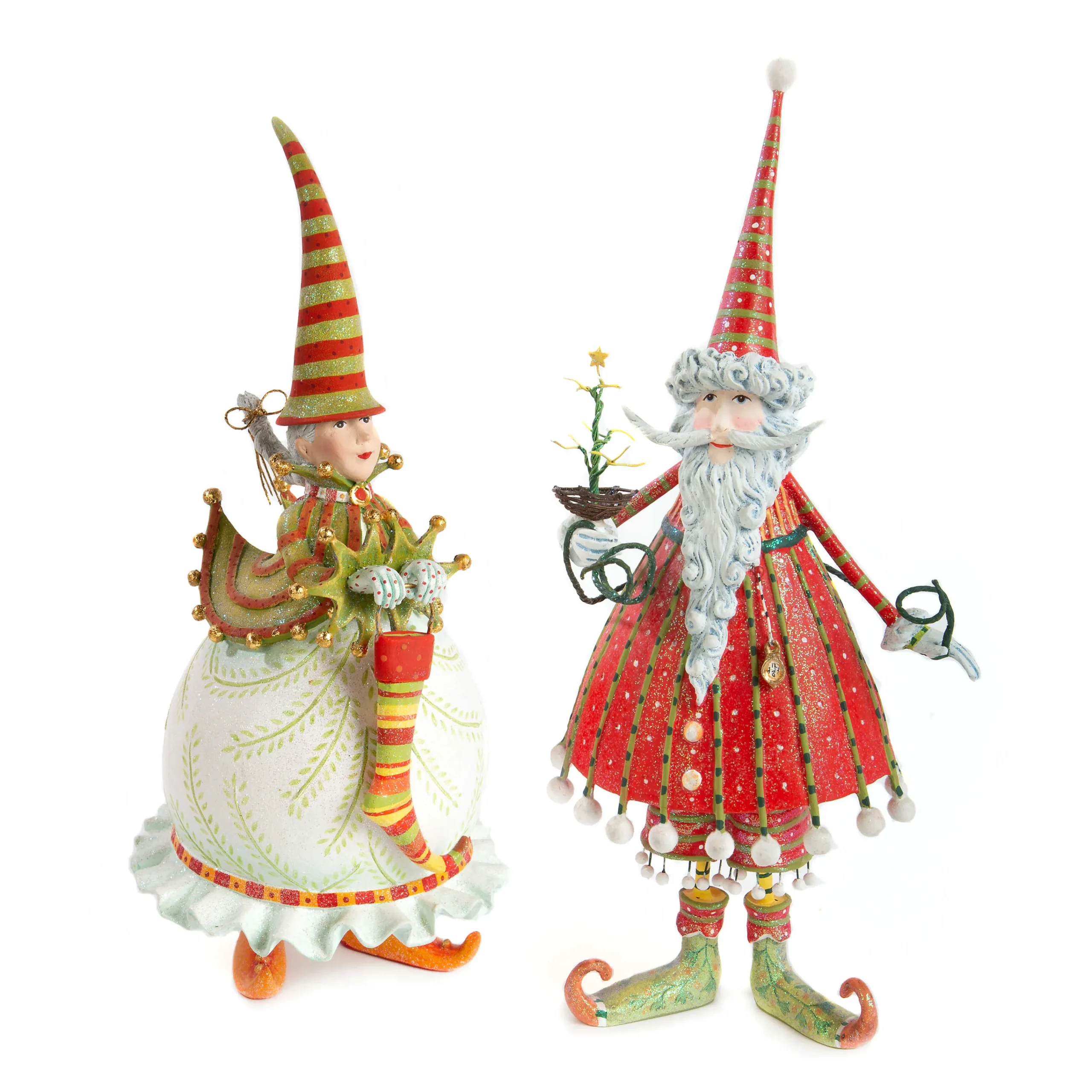 MacKenzie-Childs Holiday|Room Accents<Patience Brewster Dash Away Mrs. Santa Figure