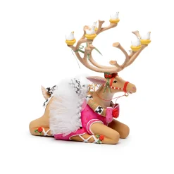 MacKenzie-Childs Holiday|Room Accents<Patience Brewster Dash Away Sitting Dancer Reindeer Figure