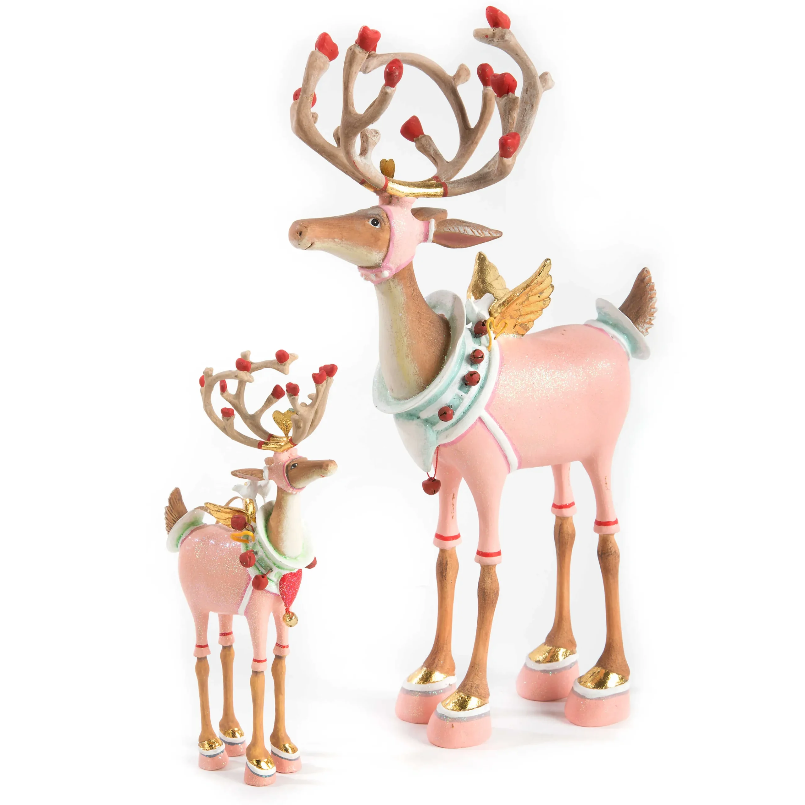 MacKenzie-Childs Holiday<Patience Brewster Dash Away Cupid Reindeer Ornament