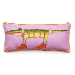 MacKenzie-Childs Pillows, Throws, & Cushions<Patience Brewster Gloria Alligator Lumbar Pillow