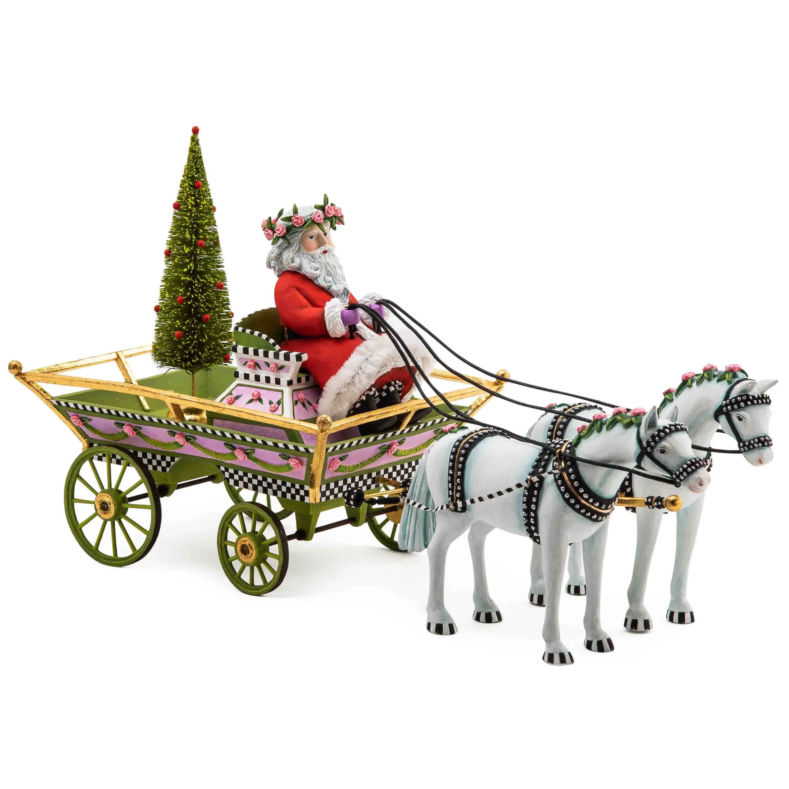 MacKenzie-Childs Holiday<Patience Brewster Holiday Caroler Horse Drawn Sleigh