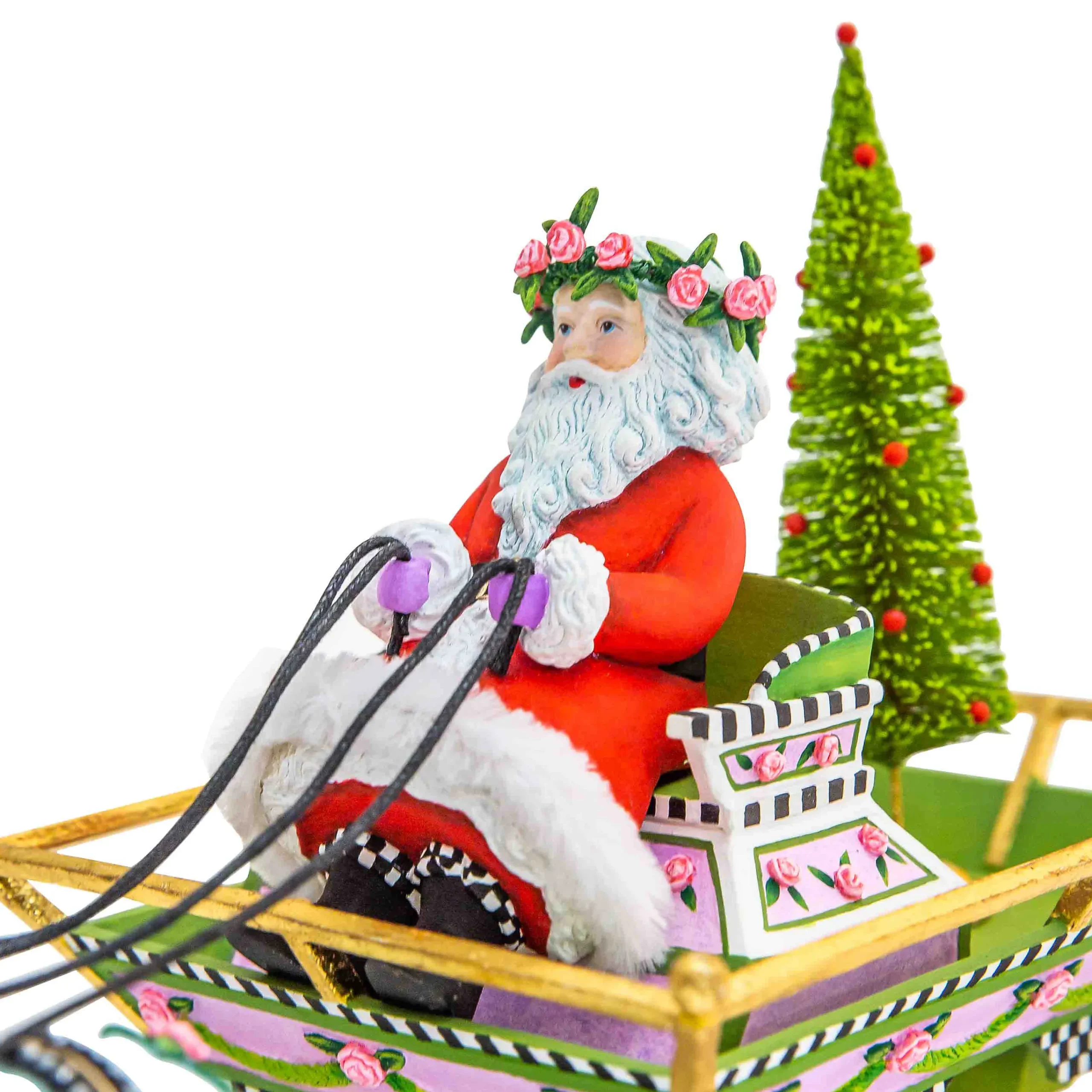 MacKenzie-Childs Holiday<Patience Brewster Holiday Caroler Horse Drawn Sleigh
