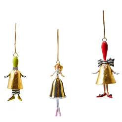 MacKenzie-Childs Holiday|Decor Sets<Patience Brewster Mini Bell Ornaments, Set of 3