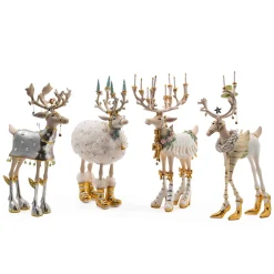 MacKenzie-Childs Holiday<Patience Brewster Moonbeam Reindeer Figure Set-B