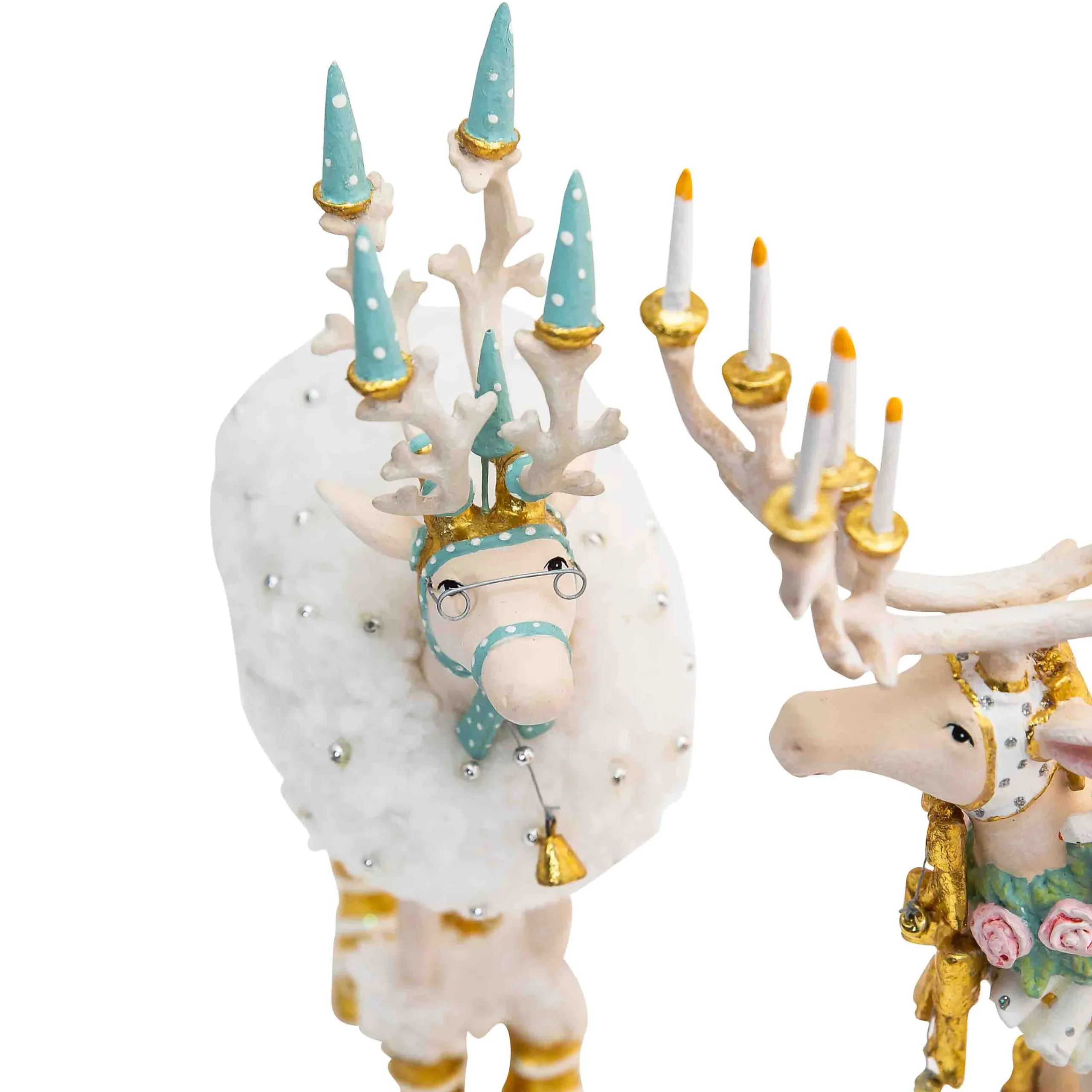 MacKenzie-Childs Holiday<Patience Brewster Moonbeam Reindeer Figure Set-B