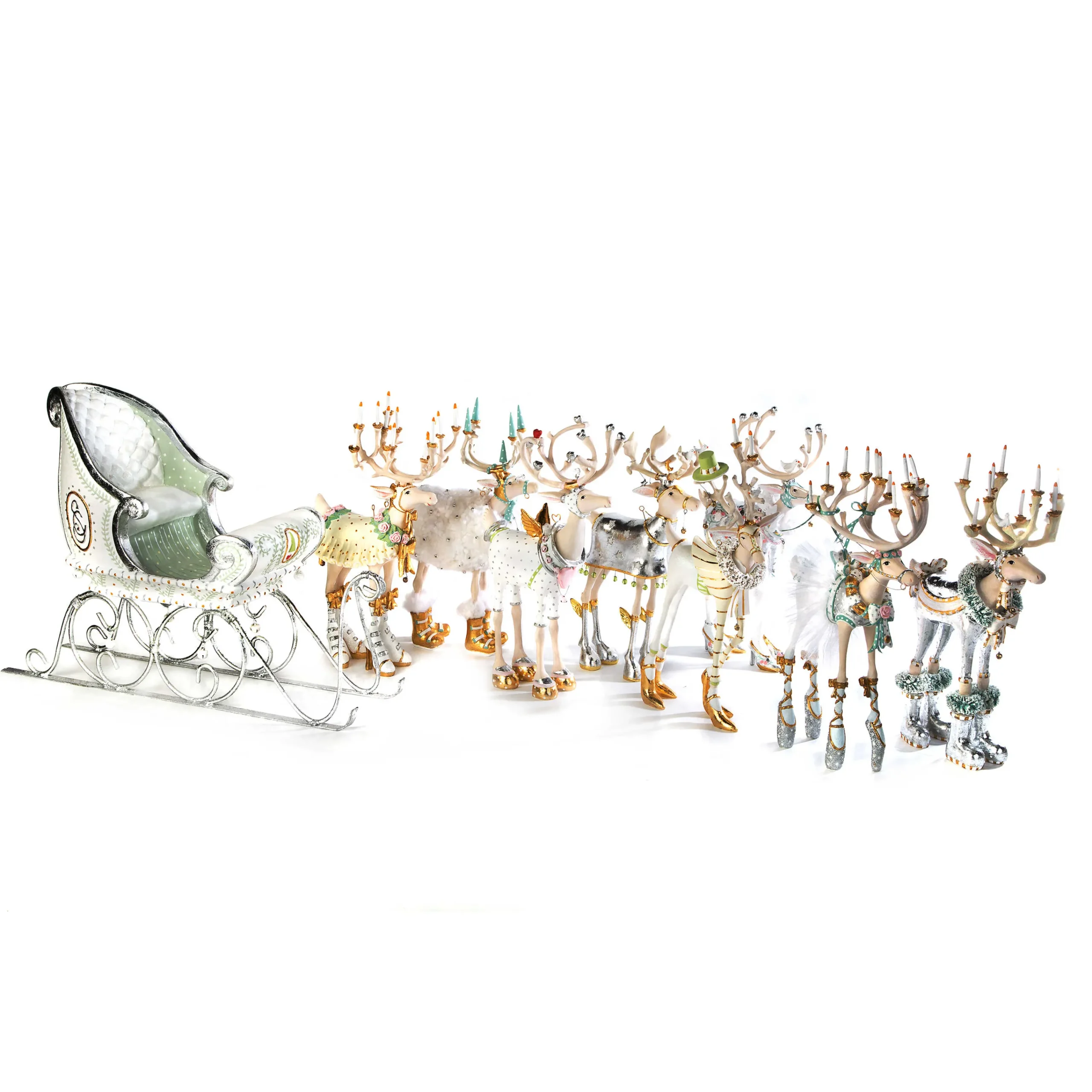 MacKenzie-Childs Holiday|Room Accents<Patience Brewster Moonbeam Prancer Reindeer Figure