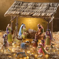 MacKenzie-Childs Holiday|Room Accents<Patience Brewster Nativity Girl with Duck Figures