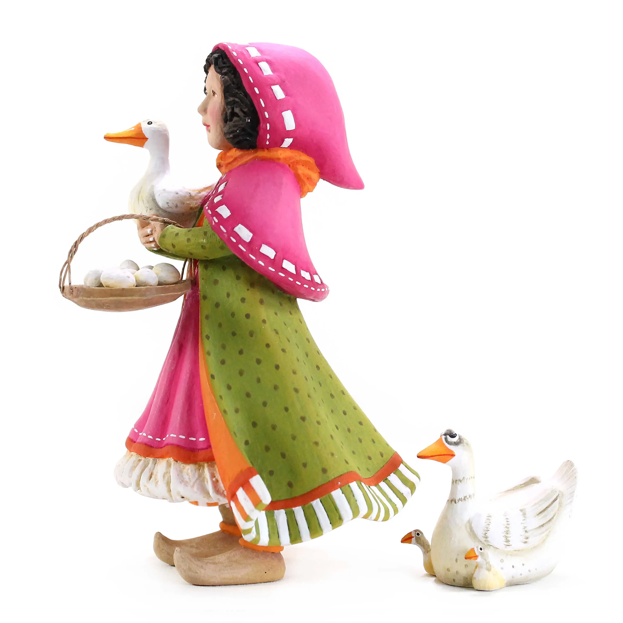 MacKenzie-Childs Holiday|Room Accents<Patience Brewster Nativity Girl with Duck Figures