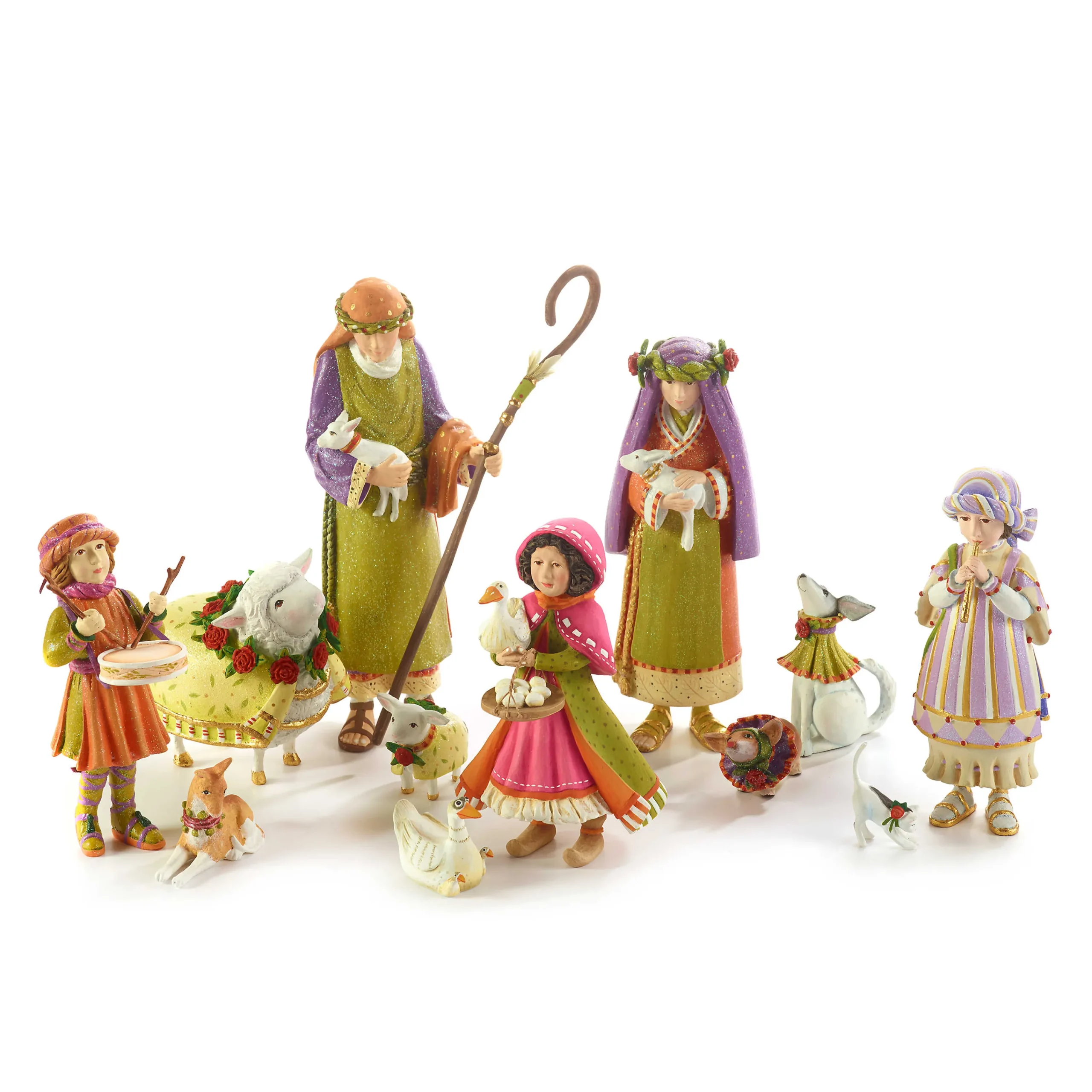 MacKenzie-Childs Holiday|Room Accents<Patience Brewster Nativity Girl with Duck Figures