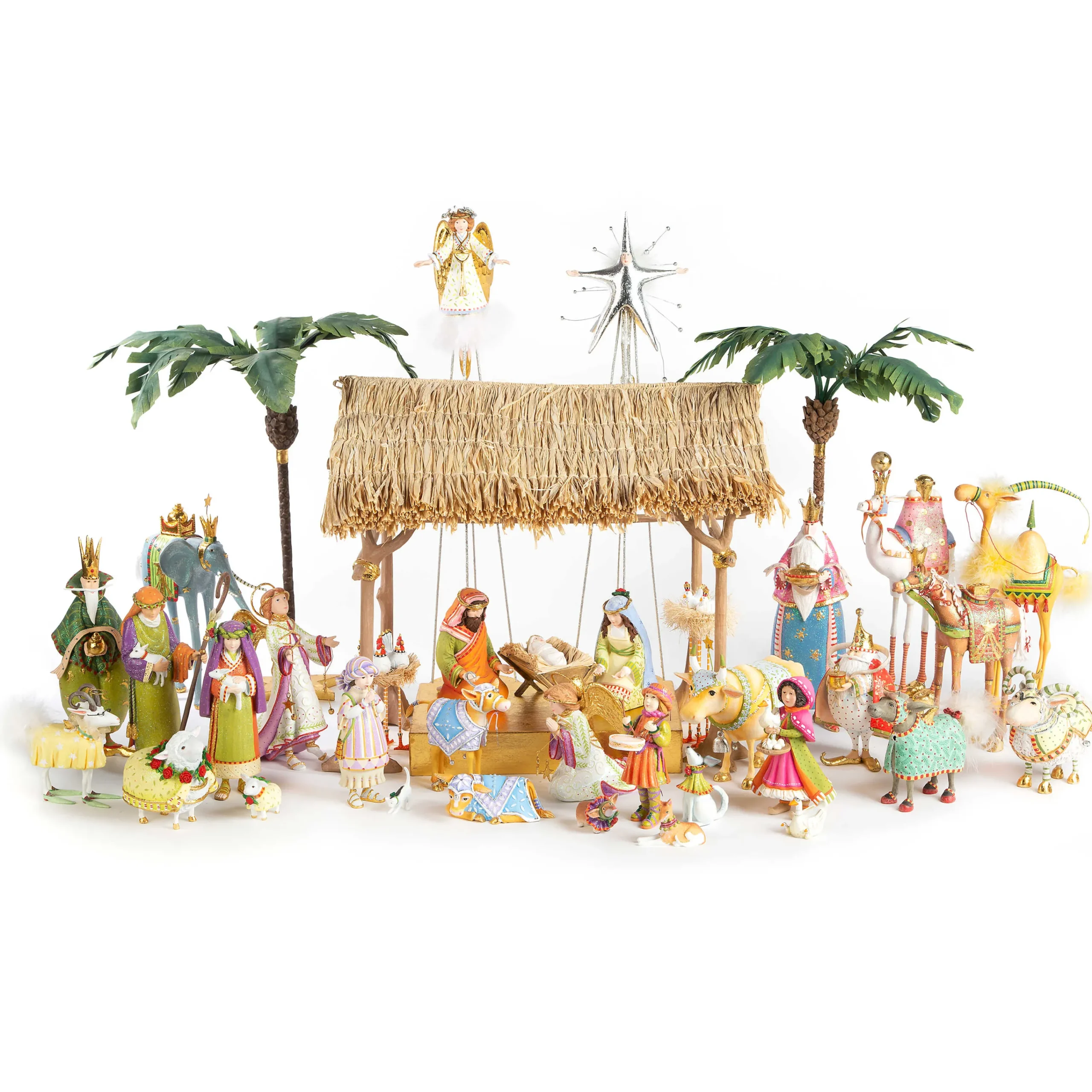MacKenzie-Childs Holiday|Room Accents<Patience Brewster Nativity Girl with Duck Figures