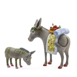 MacKenzie-Childs Holiday<Patience Brewster Nativity Mother  Baby Donkey Figures