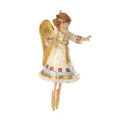 MacKenzie-Childs Holiday<Patience Brewster Nativity Heavenly Angel Mini Ornament