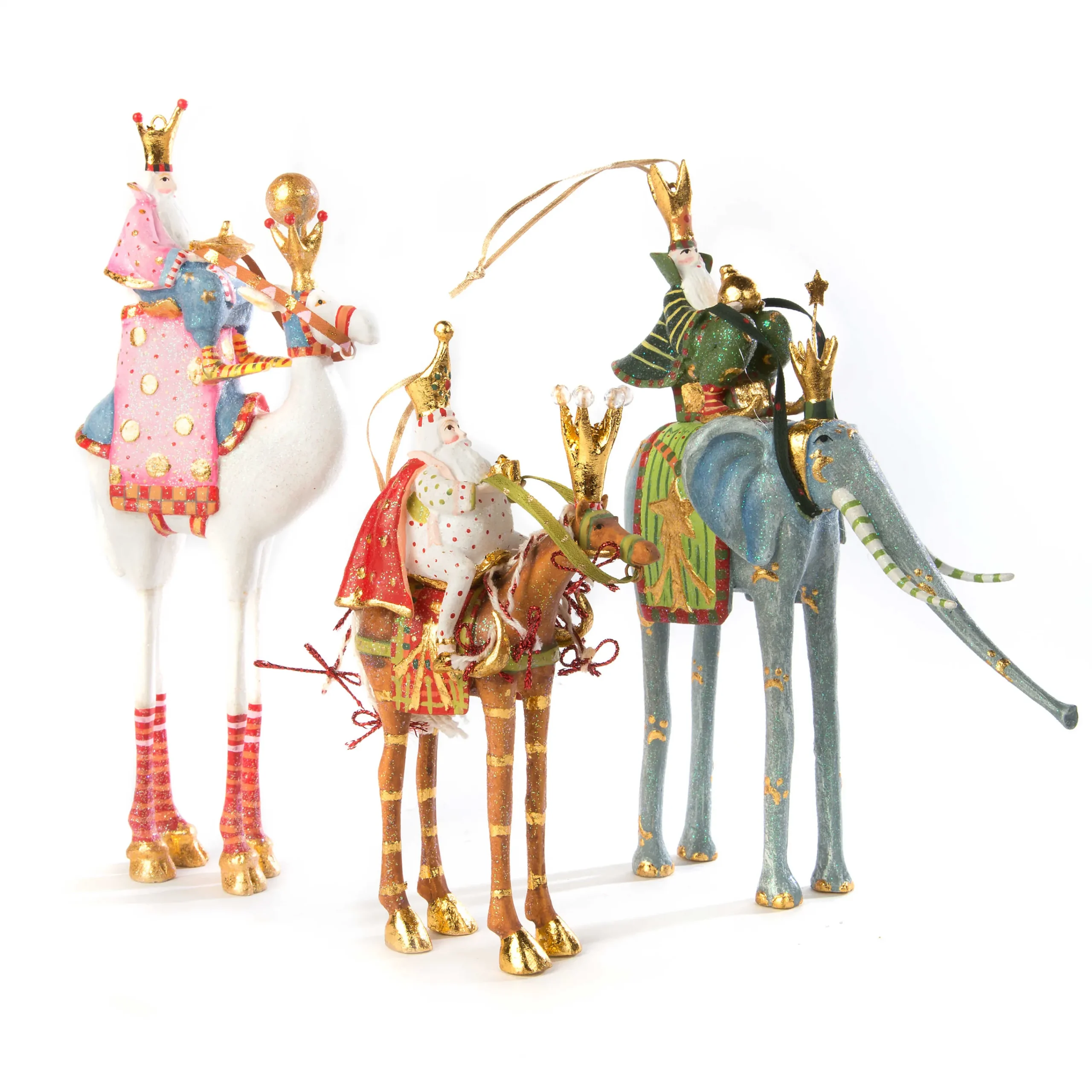 MacKenzie-Childs Holiday<Patience Brewster Nativity Balthazar on Camel Ornament