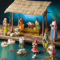MacKenzie-Childs Holiday|Room Accents<Patience Brewster Nativity Calf Figures