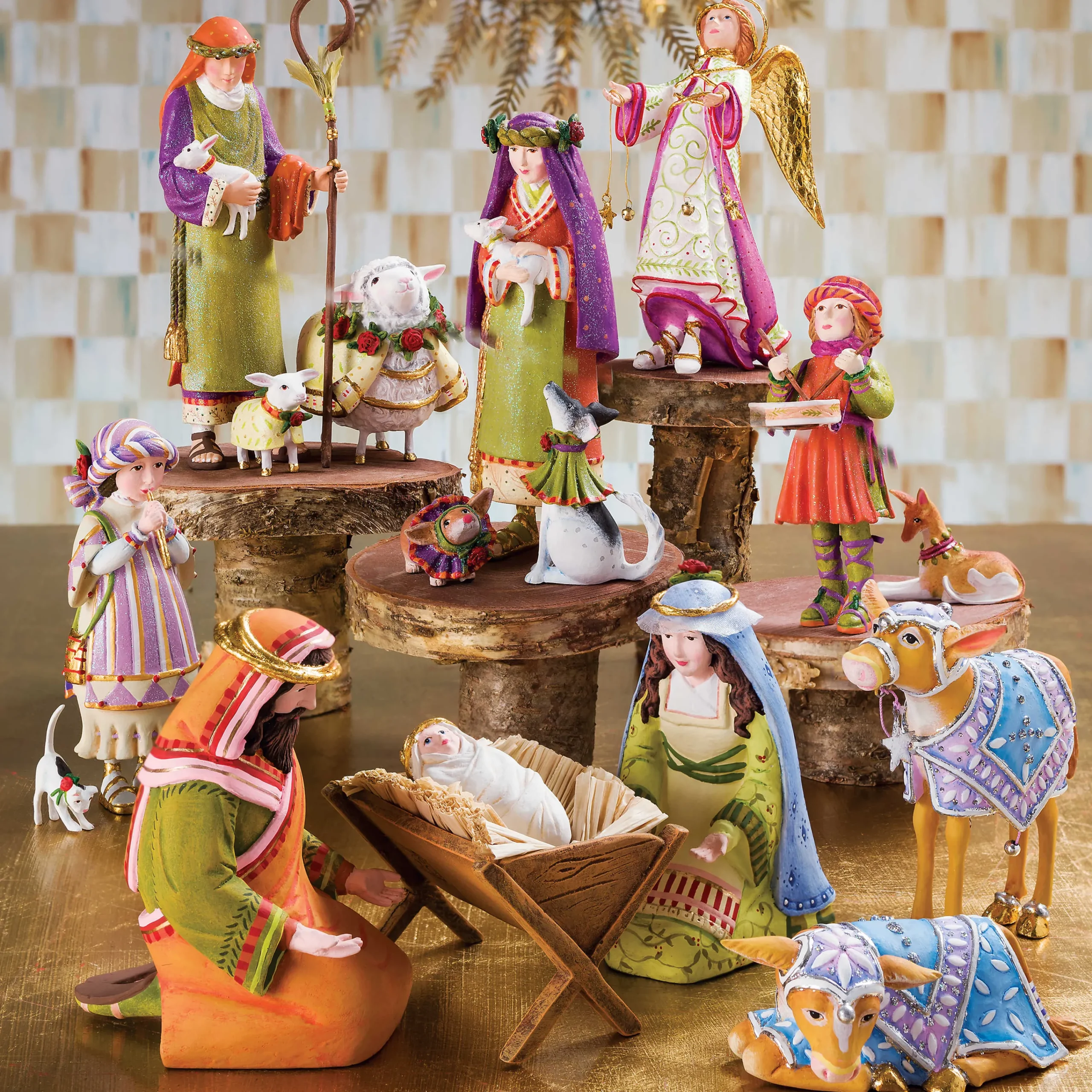 MacKenzie-Childs Holiday|Room Accents<Patience Brewster Nativity Rejoicing Angel Figure
