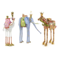 MacKenzie-Childs Holiday|Room Accents<Patience Brewster Nativity Magi Animal Figures, Set of 3
