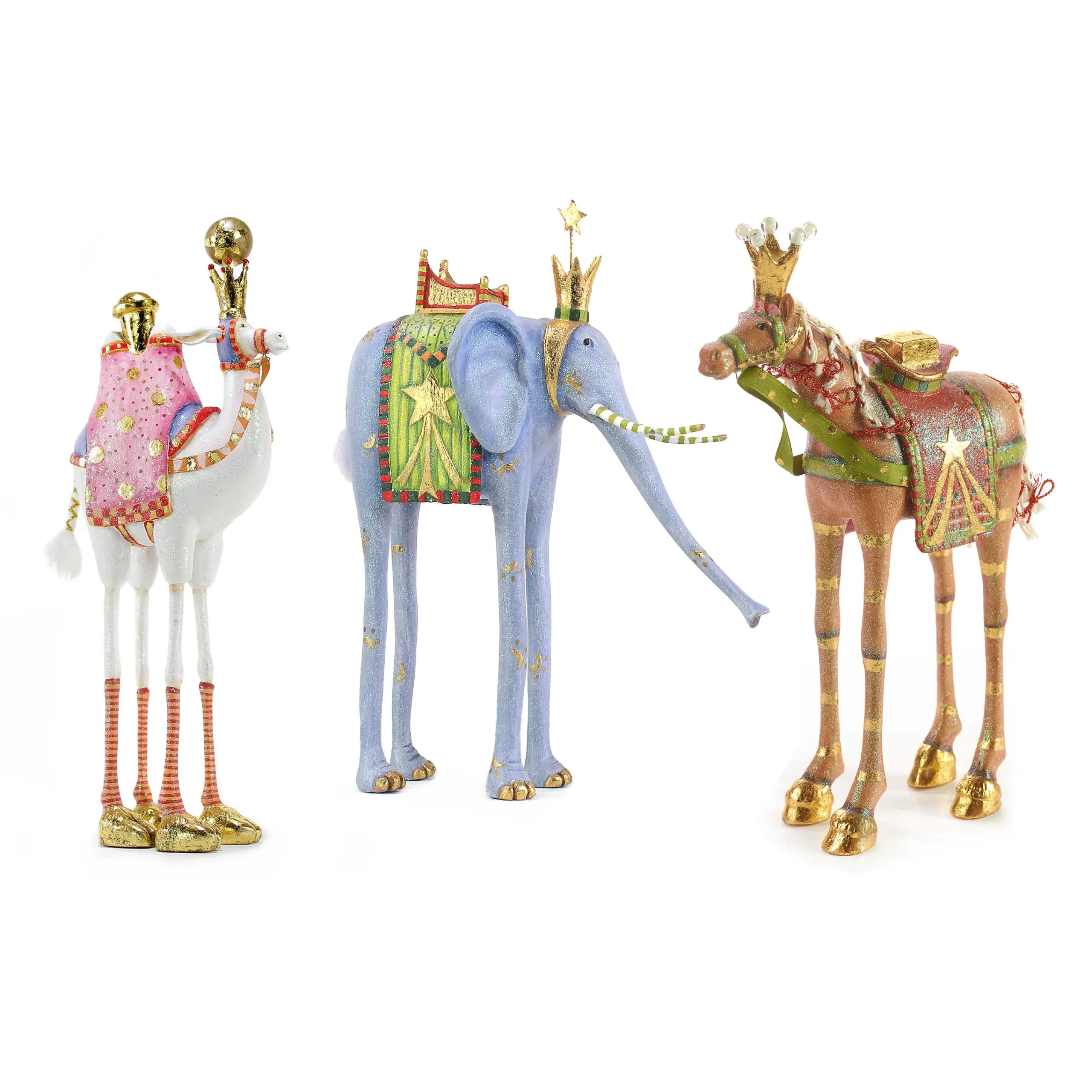MacKenzie-Childs Holiday|Room Accents<Patience Brewster Nativity Magi Animal Figures, Set of 3