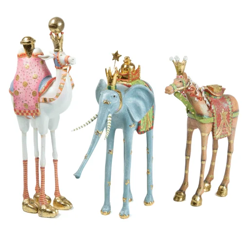 MacKenzie-Childs Holiday|Room Accents<Patience Brewster Nativity Magi Animal Figures, Set of 3