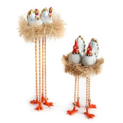 MacKenzie-Childs Holiday|Room Accents<Patience Brewster Nativity Chicken  Dove Figures