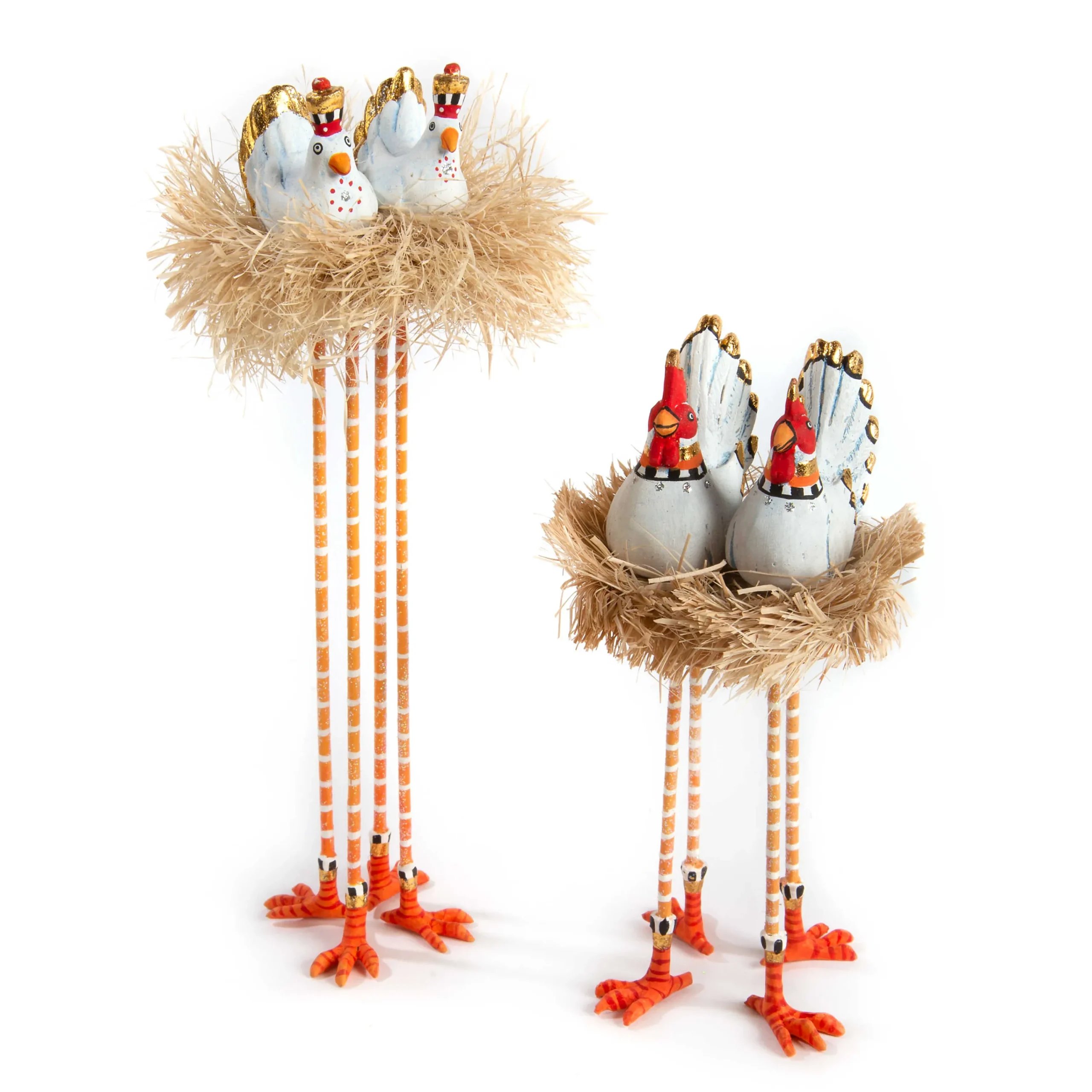 MacKenzie-Childs Holiday|Room Accents<Patience Brewster Nativity Chicken  Dove Figures