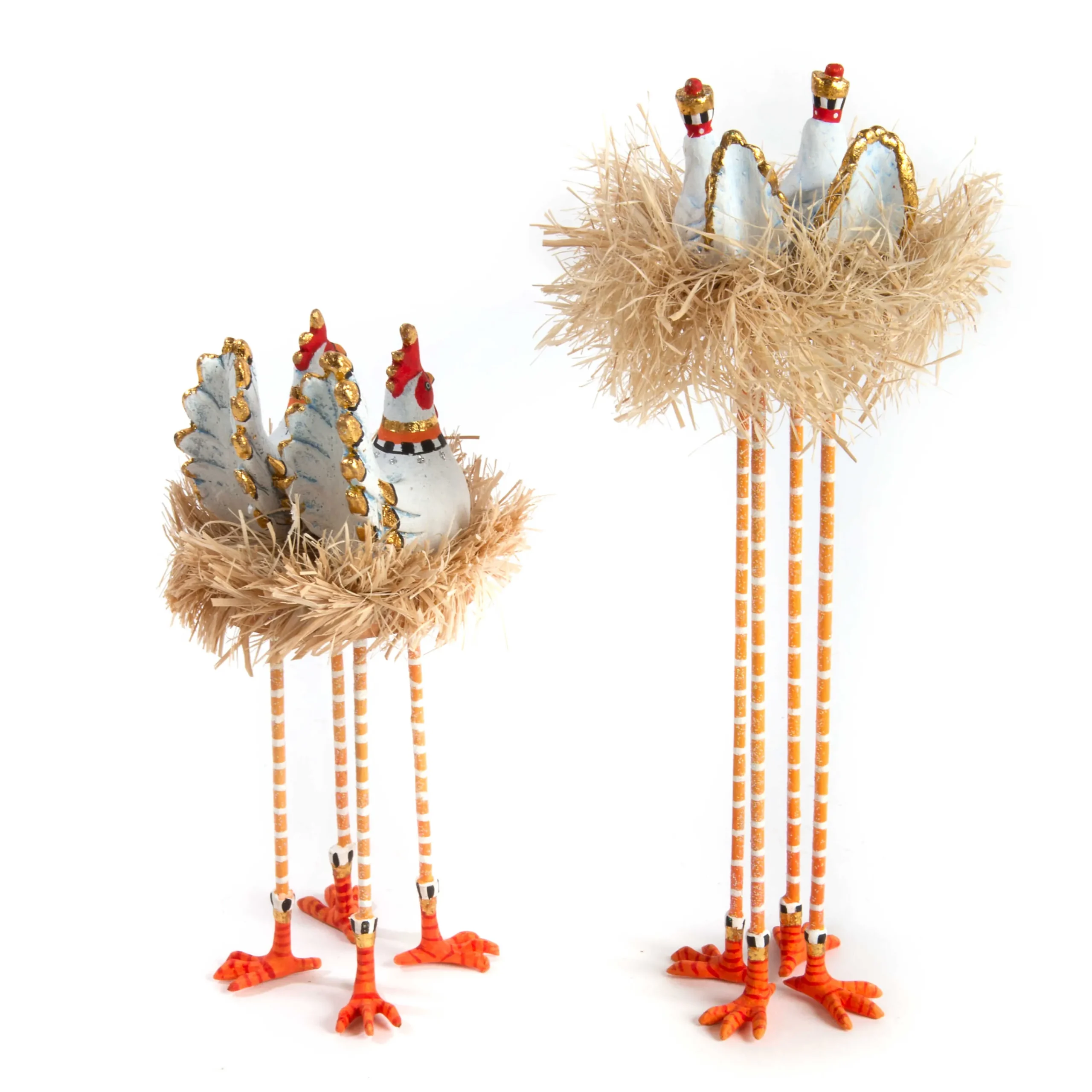 MacKenzie-Childs Holiday|Room Accents<Patience Brewster Nativity Chicken  Dove Figures